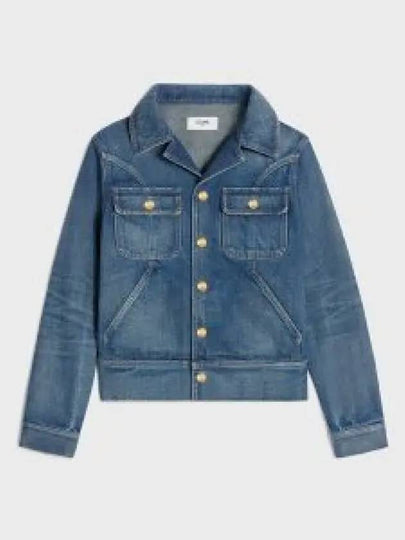 Trucker Denim Jacket Blue - CELINE - BALAAN 2