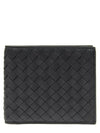 Intrecciato Weaving Half Wallet Black - BOTTEGA VENETA - BALAAN 3