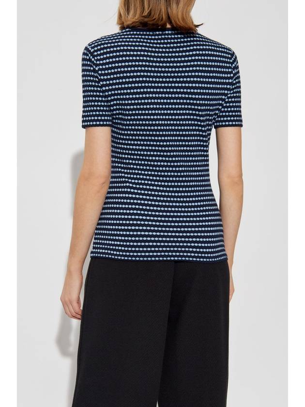 Emporio Armani T-shirt With Pattern, Women's, Navy Blue - EMPORIO ARMANI - BALAAN 4