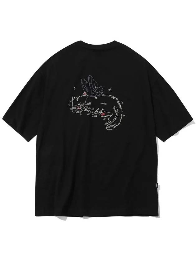 Always cat embroidery short sleeve t-shirt black - CPGN STUDIO - BALAAN 2