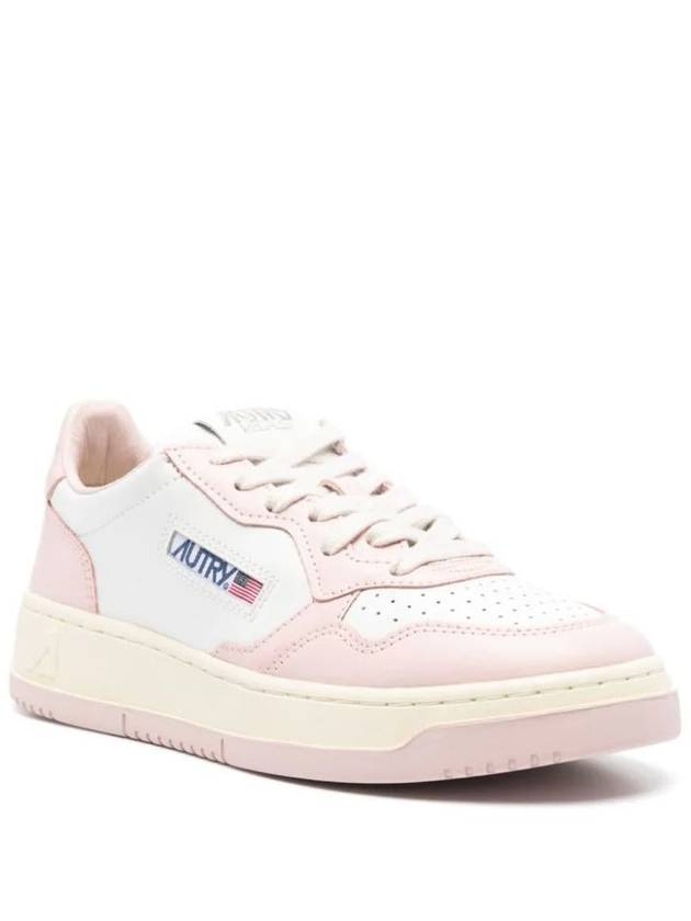 Medalist Bicolor Leather Low Top Sneakers White Pink - AUTRY - BALAAN 3