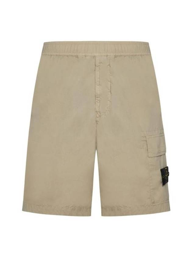 Compass Badge Bermuda Shorts Beige - STONE ISLAND - BALAAN 1