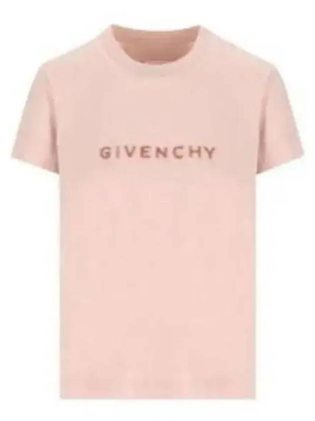 Cotton 4G Slim Fit Short Sleeve T-Shirt Pink - GIVENCHY - BALAAN 2