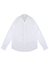 Heart Logo Tonal Cotton Poplin Long Sleeve Shirt White - AMI - BALAAN 2