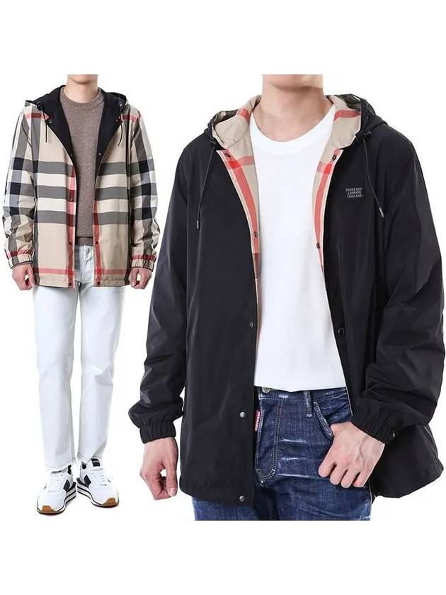 Reversible Check Hooded Jacket Archive Beige - BURBERRY - BALAAN 3