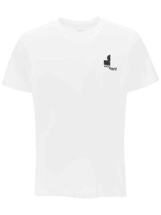 Zafferh Mini Logo Cotton Short Sleeve T-Shirt White - ISABEL MARANT - BALAAN 2