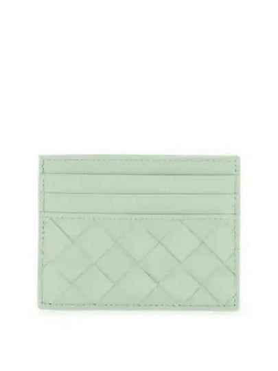 Intrecciato Leather Card Wallet Fresh Mint - BOTTEGA VENETA - BALAAN 2