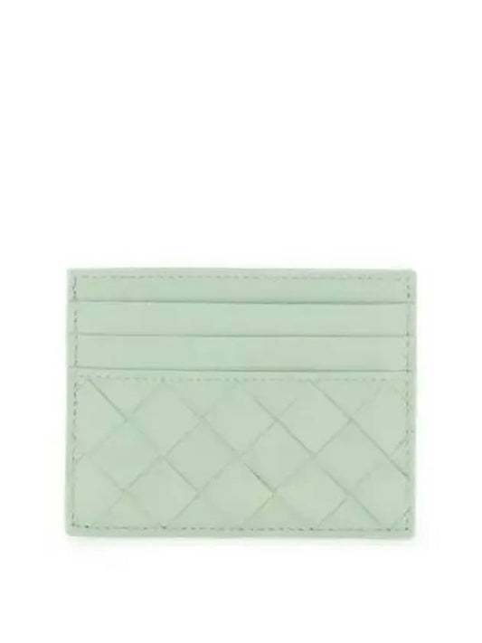 Intrecciato Leather Card Wallet Fresh Mint - BOTTEGA VENETA - BALAAN 2