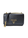 Soft Leather Crossbody Black - PRADA - BALAAN 1