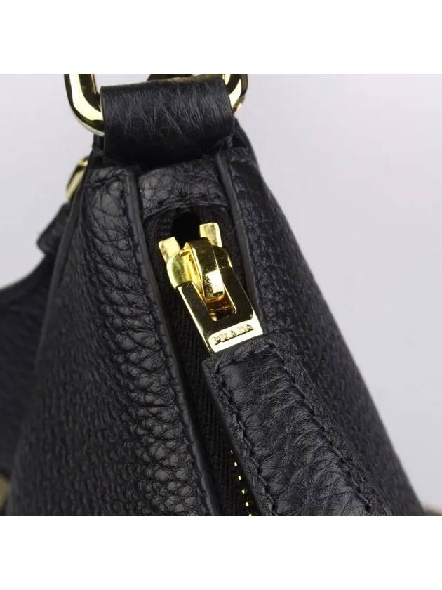 Leather Shoulder Bag Black - PRADA - BALAAN 4