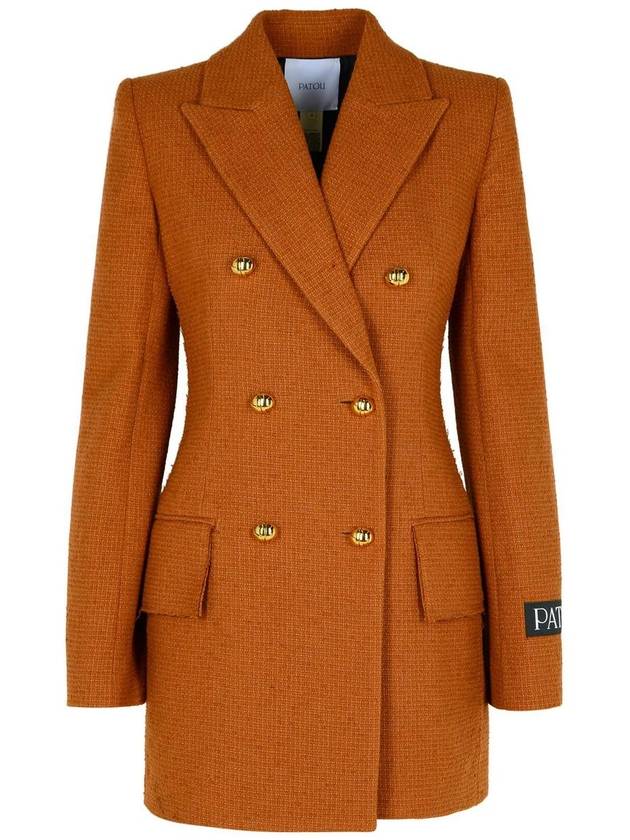 Patou Brown Wool Blend Blazer - PATOU - BALAAN 1