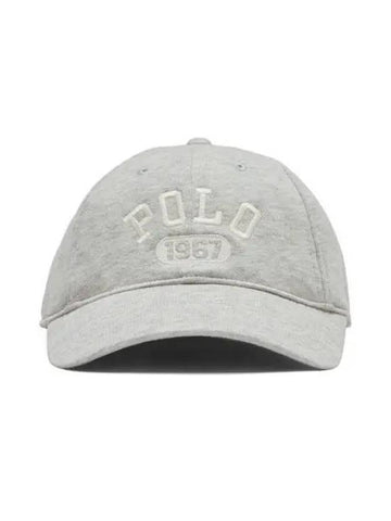 Logo Fleece Fit Ball Cap Gray - POLO RALPH LAUREN - BALAAN 1