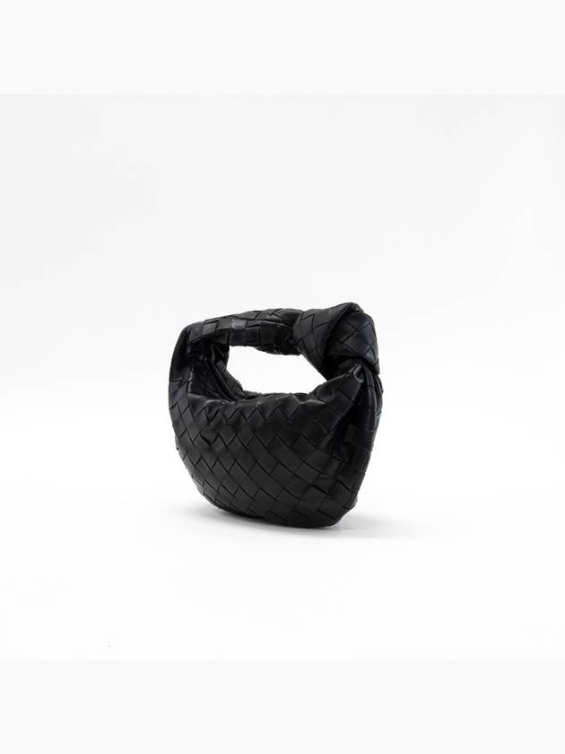 Jodie Intrecciato Small Tote Bag Black - BOTTEGA VENETA - BALAAN 3