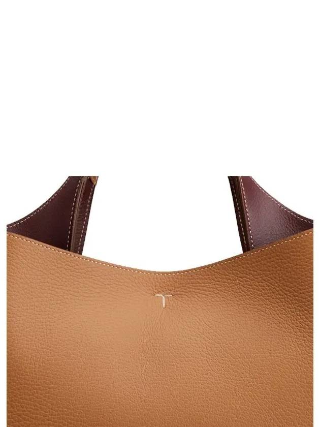 T Timeless Leather Mini Tote Bag Brown - TOD'S - BALAAN 7