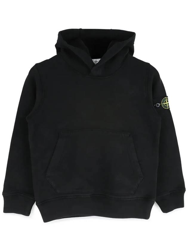 Stone Kids Waffen Patch Hood Sweatshirt Black 771661640 V0029 - STONE ISLAND - BALAAN 3