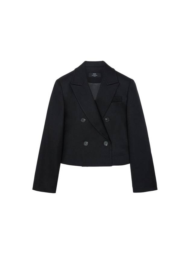 Colin Taylor Collar Double Button Semi Crop Jacket Black - RAMUSTUDIO - BALAAN 1