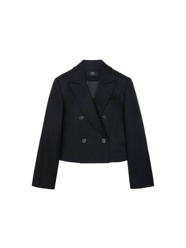 Colin Taylor Collar Double Button Semi Crop Jacket Black - RAMUSTUDIO - BALAAN 1