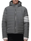 Poly Twill Down Filled 4-Bar Ski Padding Grey - THOM BROWNE - BALAAN 2