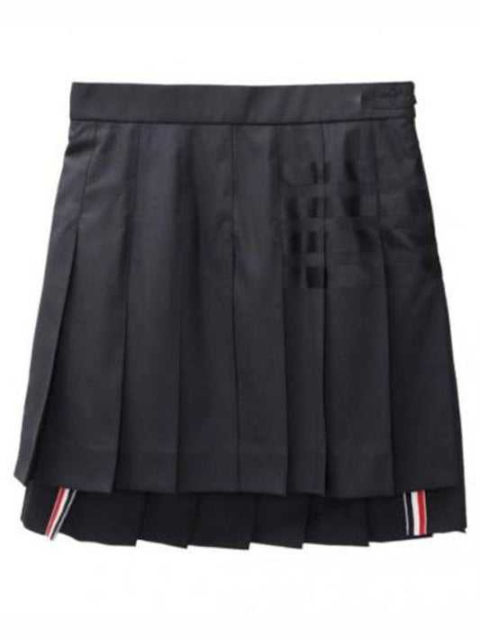 Skirt 4bar striped drop back plain weaving wool pleated short skirt - THOM BROWNE - BALAAN 1