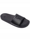 Embossed Heart Logo Slippers Black - AMI - BALAAN 4