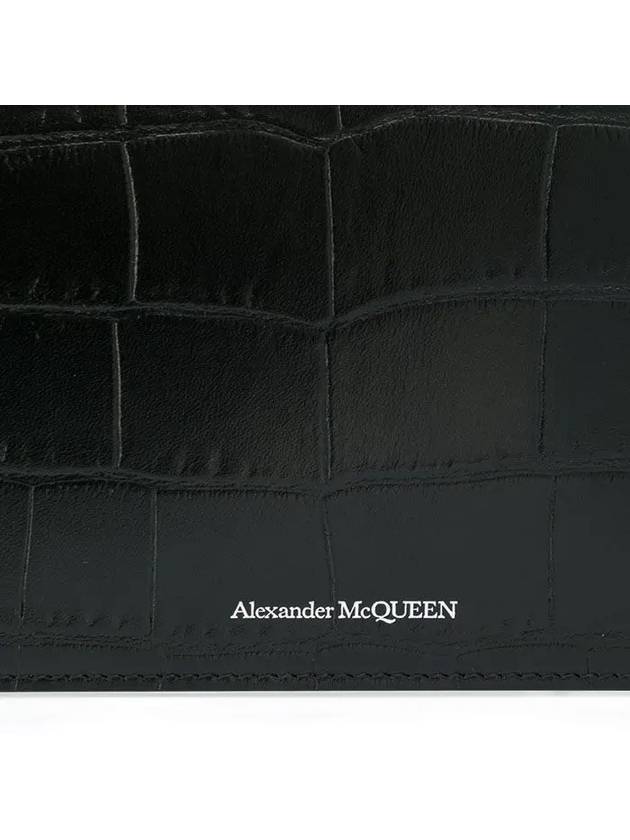 Crocodile Leather Clutch Bag Black - ALEXANDER MCQUEEN - BALAAN 6