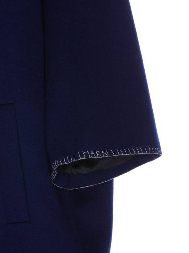 Stitched Logo Single Coat Blue - MARNI - BALAAN 4