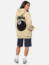 AU Australia 8 BALL CHENILLE Hooded Sweatshirt ST0M0472 Khaki Beige MENS - STUSSY - BALAAN 7