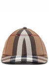 Logo Check Cotton Ball Cap Burch Brown - BURBERRY - BALAAN 2