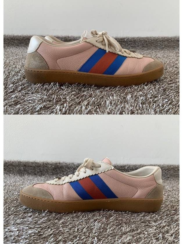 Bee web suede leather sneakers 7 5 265 - GUCCI - BALAAN 4