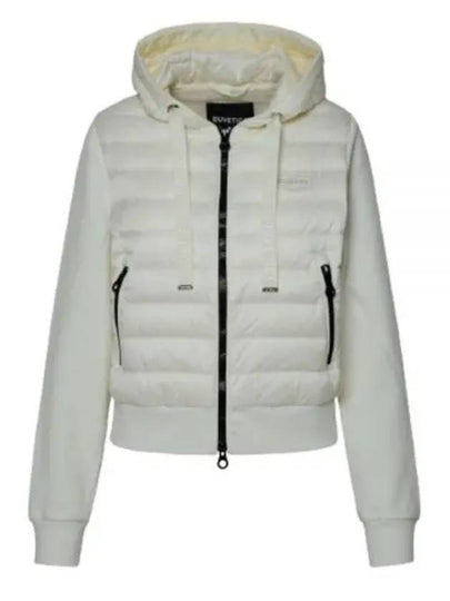 Bolsena Goose Down Mix Hoodie Cardigan Ivory - DUVETICA - BALAAN 2