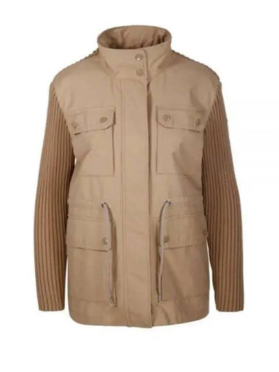 Patch Pocket Cotton Cardigan Light Beige - MONCLER - BALAAN 2