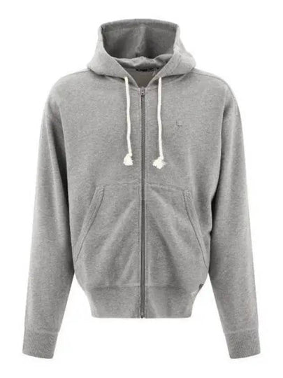 Face Logo Applique Zip-Up Hoodie Grey - ACNE STUDIOS - BALAAN 2