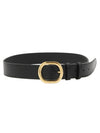 Vintage Calfskin Medium Western Belt Black - CELINE - BALAAN 1