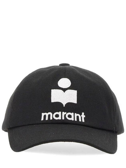 Tyron Logo Cotton Ball Cap Black - ISABEL MARANT - BALAAN 2