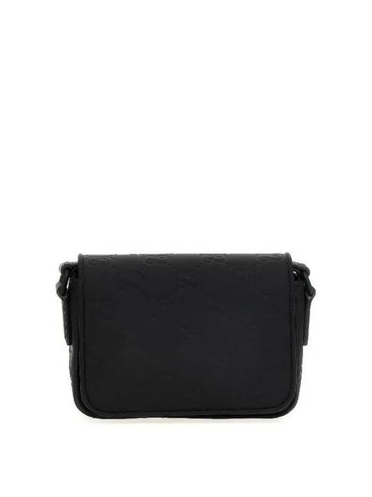 GG Rubbereffect Shoulder Bag Black - GUCCI - BALAAN 2