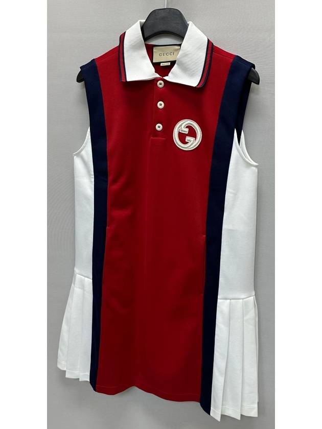 Technical jersey polo dress 66 - GUCCI - BALAAN 3