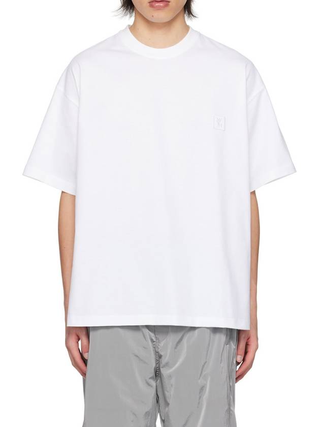 Jellyfish Back Logo Cotton Short Sleeve T-Shirt White - WOOYOUNGMI - BALAAN 4