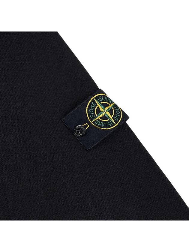 Men's Wappen Patch Crew Neck Knit Top Black - STONE ISLAND - BALAAN 6