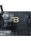 Crocodile Effect Calf Leather Tote Bag Black - BALENCIAGA - BALAAN 3