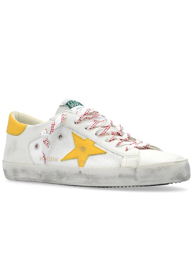 Superstar Leather Mesh Low Top Sneakers Yellow White - GOLDEN GOOSE - BALAAN 5