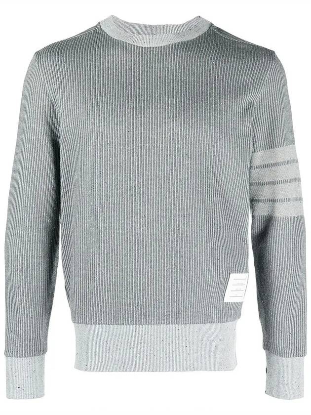 4 Bar Crew Neck Sweatshirt Grey - THOM BROWNE - BALAAN 5