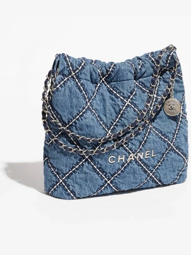 Denim chain 22 bag medium medium stitch AS3261 - CHANEL - BALAAN 3