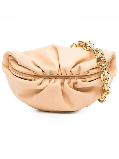 Chain Leather Belt Bag Beige - BOTTEGA VENETA - BALAAN 1