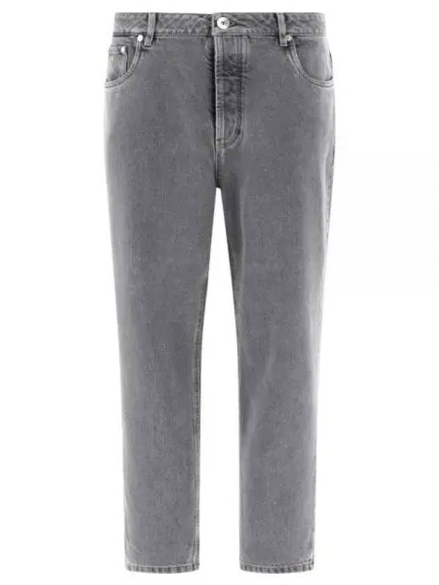 Straight Fit Five Pocket Jeans Grey - BRUNELLO CUCINELLI - BALAAN 2