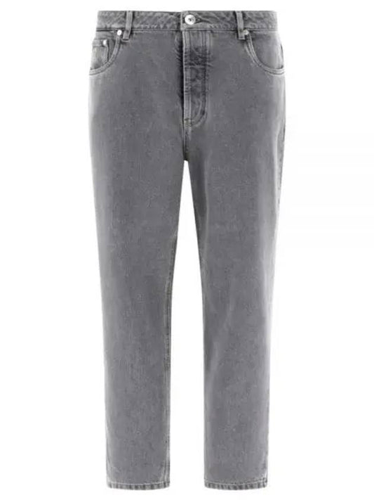 Straight Fit Five Pocket Jeans Grey - BRUNELLO CUCINELLI - BALAAN 2