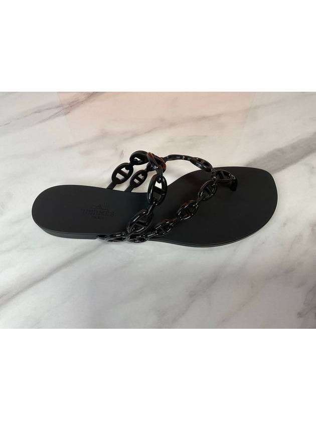 Island Sandals Noir - HERMES - BALAAN 4