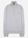 Fox Head Patch Half Zipper Sweatshirt Light Grey Melange - MAISON KITSUNE - BALAAN 2