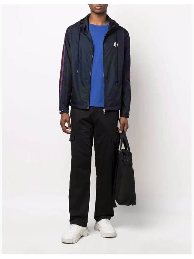 Men's Hattab Hooded Jacket Navy - MONCLER - BALAAN 5