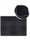 Check Leather Card Case Charcoal - BURBERRY - BALAAN 2