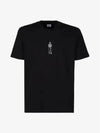 Horizontal Logo Crew Neck Short Sleeve T-Shirt Black - CP COMPANY - BALAAN 3